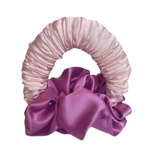 Pannband Silk Ribbon Roller Dark Pink