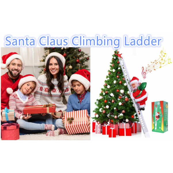Elektrisk klätterstege rep Santa Claus Doll Julfigur