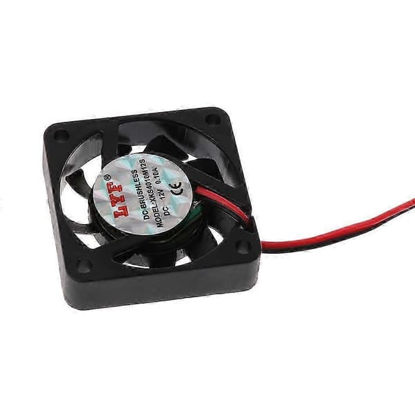 Kjølevifte 40x40x10mm for DC 12V 2-pins børsteløs minikjølevifte 4010-Yvan