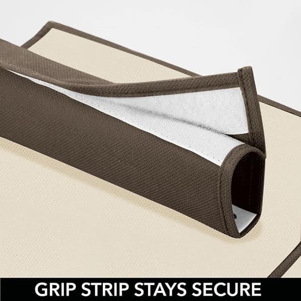 120 * 30 * 15 cm Ikke-vævet foldbar skoreol (beige og brun)