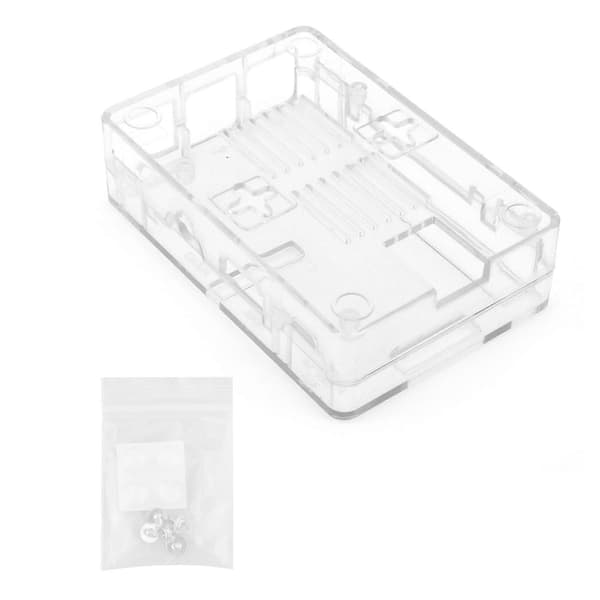 Frostad transparent skyddsfodral tillbehör passande för Raspberry Pi 3B 3B+