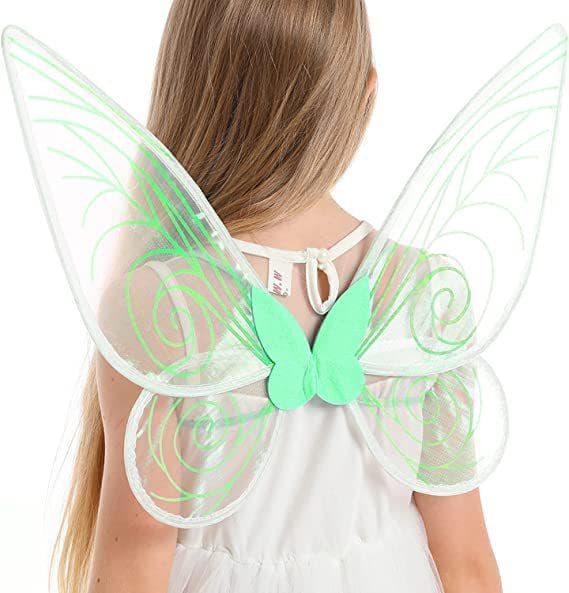 Fairy Wings Udklædning - Alf - Fevinger - Halloween Grön