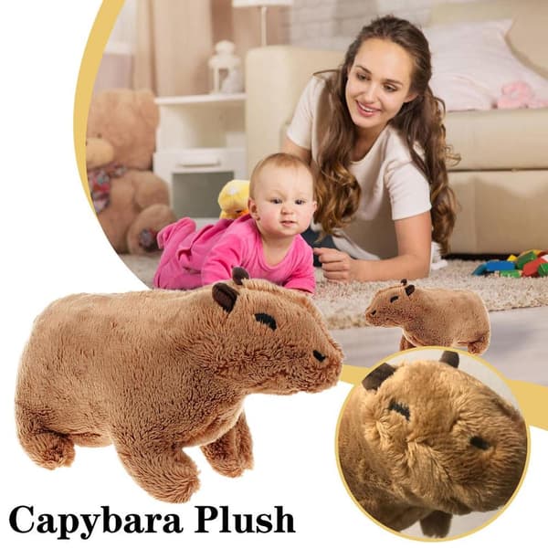 Djurplyschleksak Söt Capybara Födelsedagspresent docka 30cm