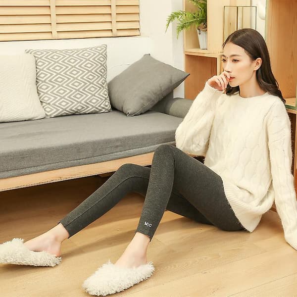 Kashmir ull Leggings hög midja Gray XL