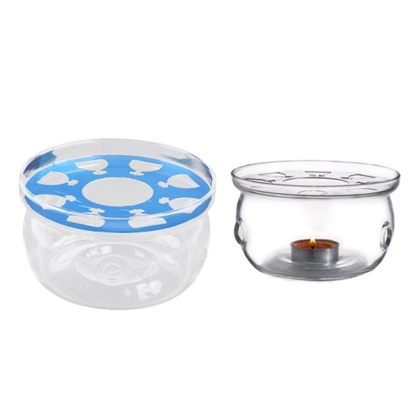Retro glas tevarmer glas te lys holder til keramik tekande varme te