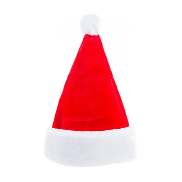 Rød fortykket plysj julelue