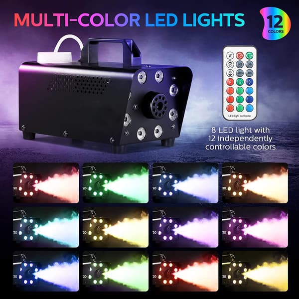 Savukone, Sumukone LED-valot sisätiloihin juhlahäihin, 500W Adjustable color Wire control
