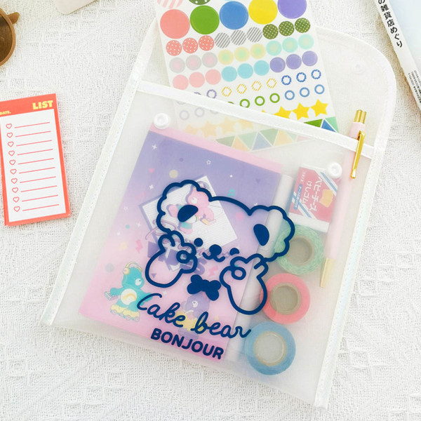 Bärbar penna för case Transparent PVC Pen Box Väska Student brevpapper Makeup lagring Organizer