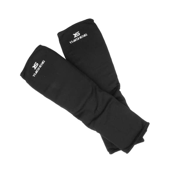 1/2 Taekwondo Karate MMA Shin Instep Protector Ben Foot Guard Black XL 1 Pc