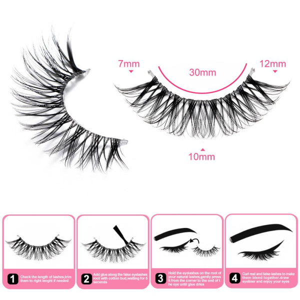 Løsvipper Faux Mink Lashes Falske øyevipper