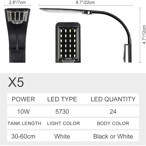 Akvariebelysning, LED-lamper til ferskvandsakvarier