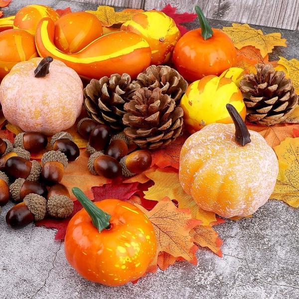 166 st Halloween konstgjorda pumpor set