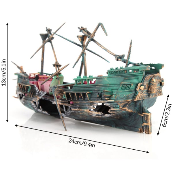 Akvarium Piratskepp vrak akvarium dekoration, akvarium