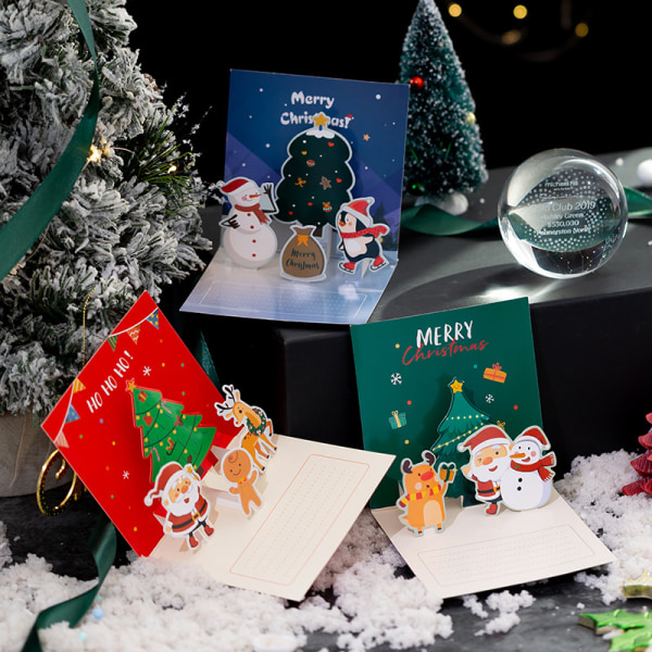 3D Julekort Julekort Xmas Hilsen Bil