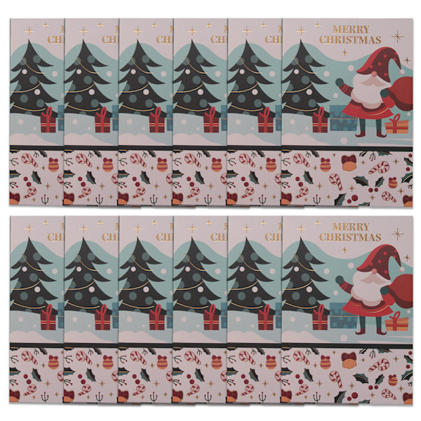 Christmas Eske gratulasjonskort Multi-Pack Sett，Vinter style 5