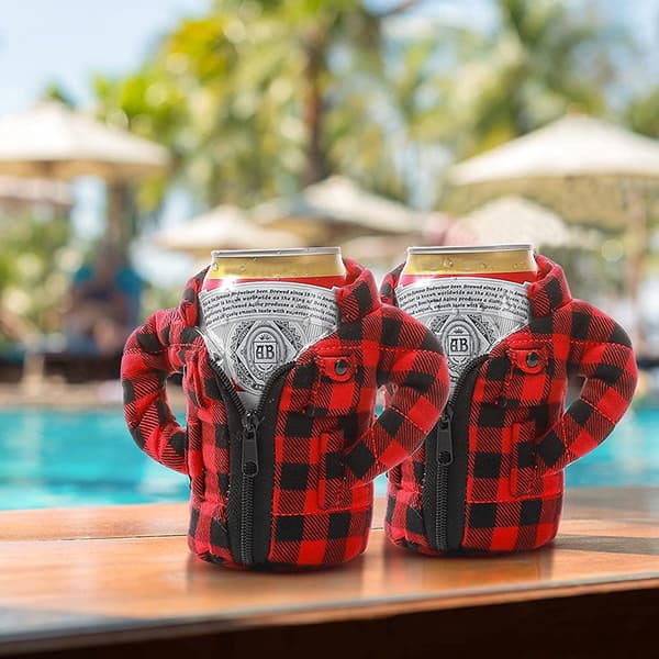 Dubbellagers bärbar kylväska Beer Soda Cold Jacket E