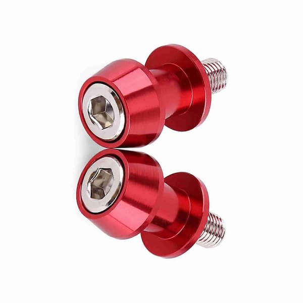 Motorcykel CNC aluminiumslegering svingarmsspole skydere stativ svingarm bobbins (8 mm rød)