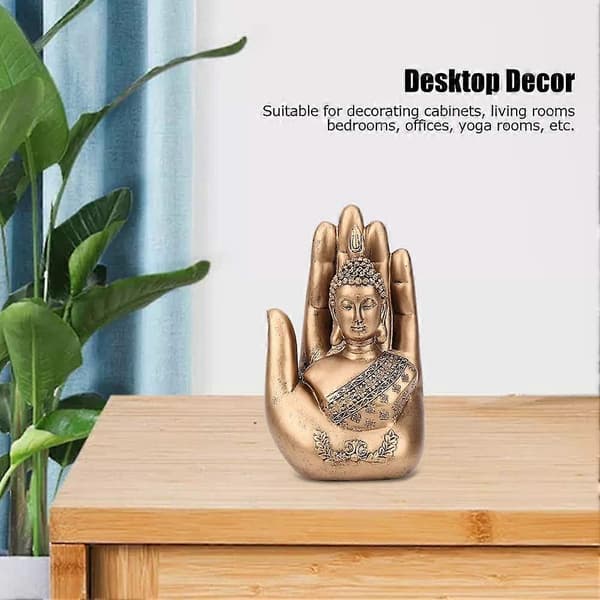 Mediterende Buddha-figur - Antikk Buddha-statue i harpiks