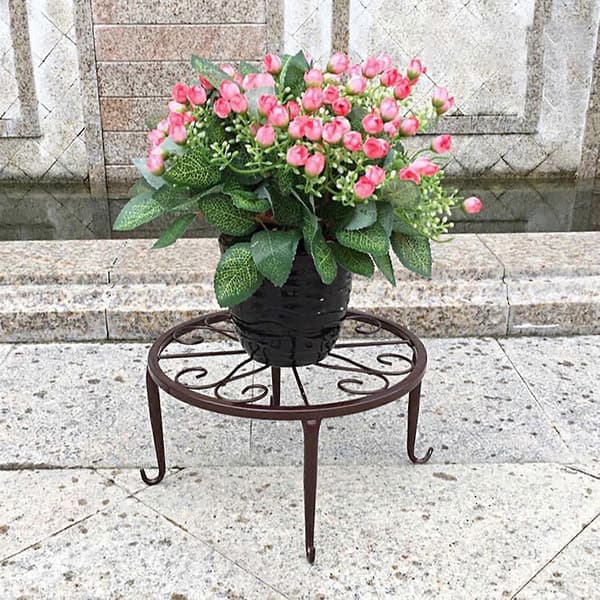 Metal Plantestativ Sæt til Blomsterpotte Kraftig Potteholder Indendørs Udendørs