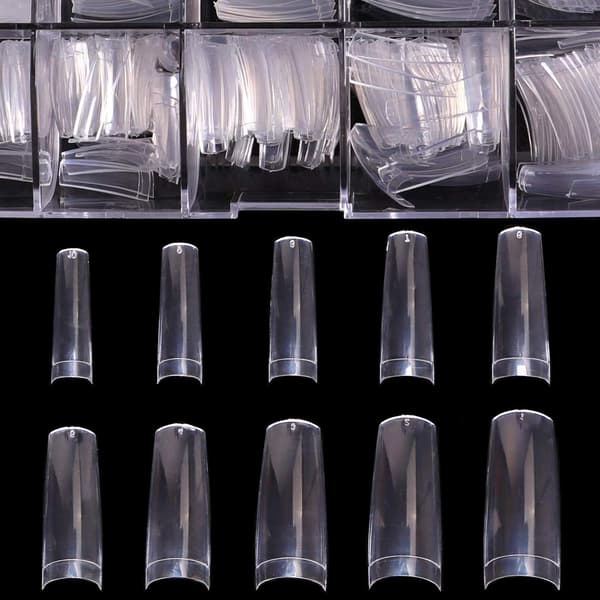 Akryl Nailspetsar - Fransk Nagelspets 500st Fake Nails Half