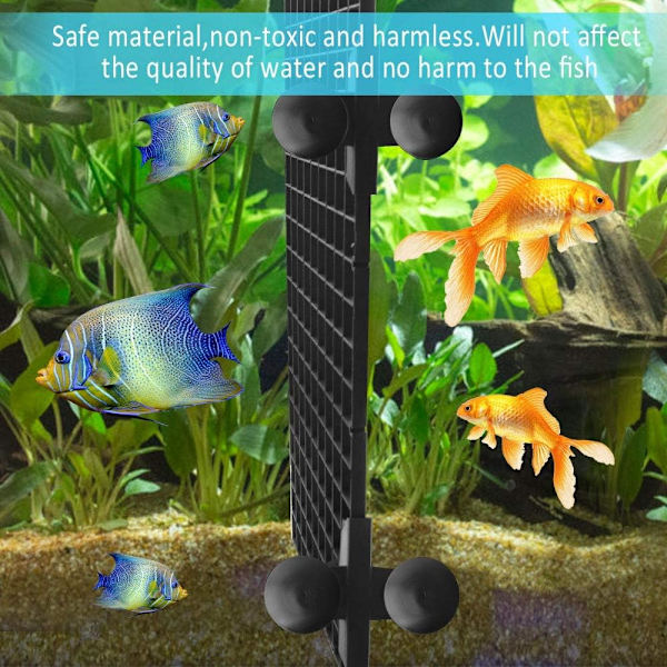 5 stk akvarieskiller med 10 sugekopper