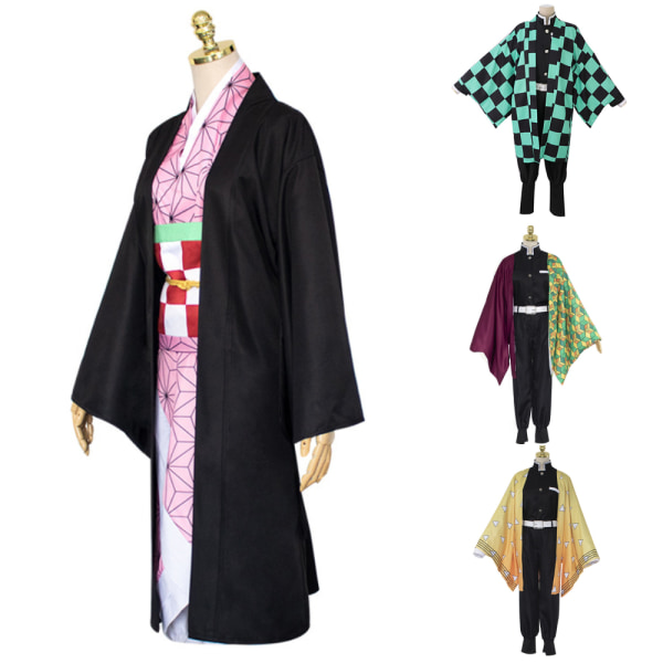 Halloween Demon Slayer Cosplay Kostume Outfits Party Udklædning D 130cm