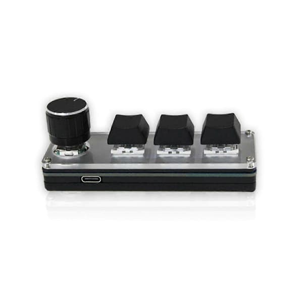 3 taster trådløst tilpasseligt tastatur 2.4G USB 2 tilstande multifunktionelle bærbare hot-swappable taster
