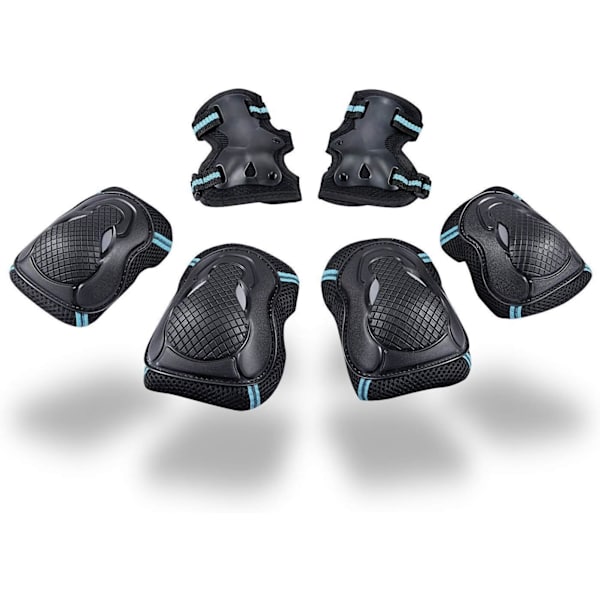 Knäskydd för barn Skyddsutrustning Skater-kuddar Pad- set Handledsskydd för tonåringar Vuxna Skateboard Inline-skoter Outdoor Sport Pad-önskningar