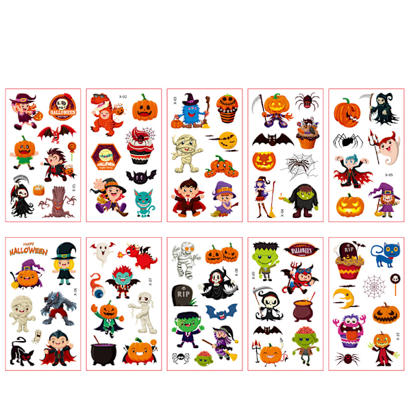 Tatuointi lapsille, Halloween-tatuoinnit, vedenpitävä lapsille style 2