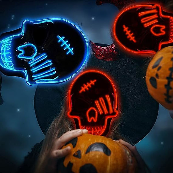 Halloween Skalle Mask Helhuvud Skelett Biokemisk Mask Gul