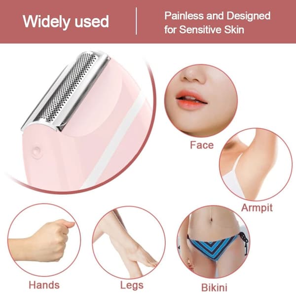 Epilator Barbermaskine Hårfjerningsværktøj ROSA Pink