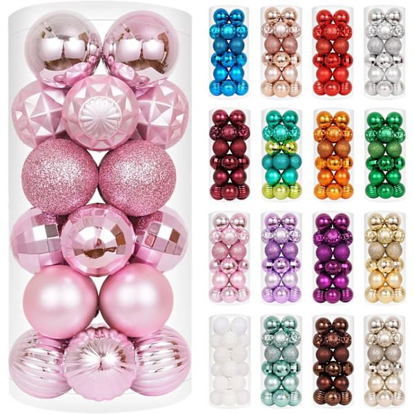 24ct Christmas Ball prydnadsföremål splittringssäker juldekorationer som dekorationer