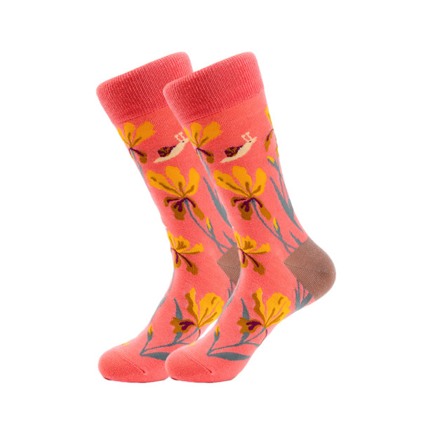 1/2/3/5 Färgglada Blomma Och Växter Strumpor För Dam - Lämplig 5#One size fits all 1 Pc