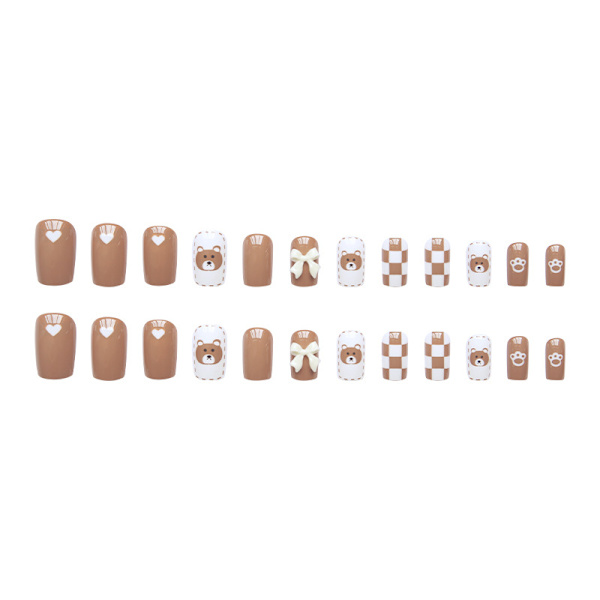 24st Bär Long Paragraph Mode Manikyr Patch False Nails Bär