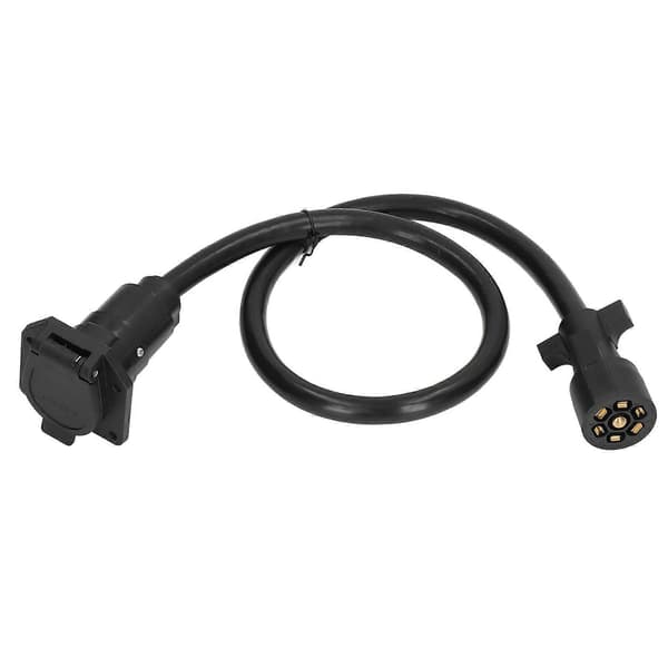 7-vejs trailerkabelstik, inline ledningsnetkabel, 2-benet stik til autocamper, støbt RV