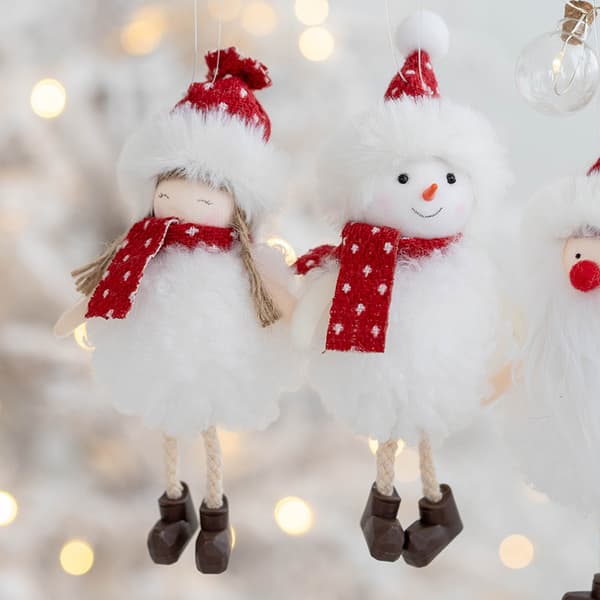 Julgransdekorationer Angel Älg Snowman Santa (Vit)