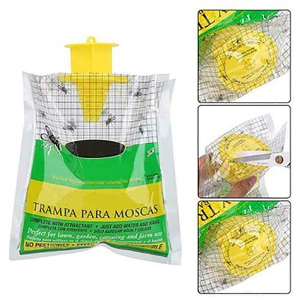 4 ST Hängande flugfälla Insektsbugg lockar flugfångarväska 4 PCS