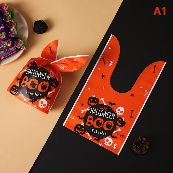 50st Halloween Godispåsar Öron Plastpåse För Barn Present Biscu A1