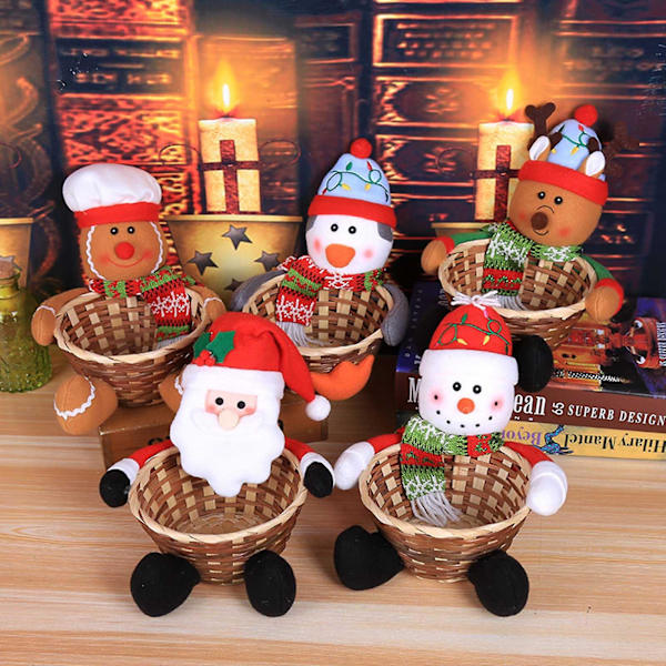 Söt julklapp förvaringskorg Bamboo Cane San