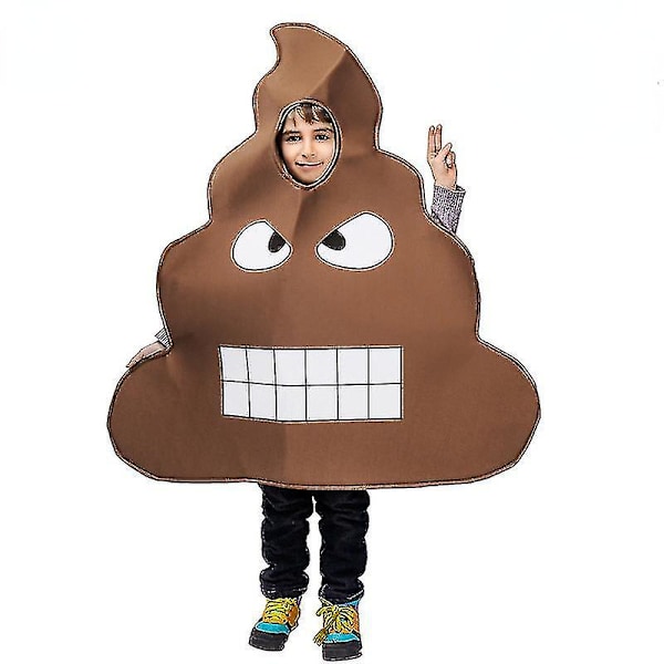 Rolig söt bajs Halloween kostym Cosplay kläder för barn Barn Tonåring Pojkar Dress Up Party Ee069