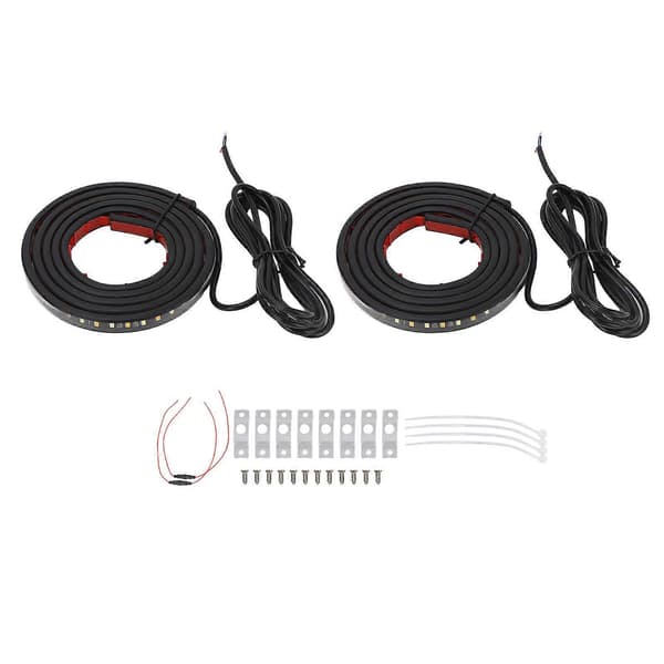 2 stk. LED-lys for stigbrett 800LM Hvit Gul 12V til 24V for pickup-biler, SUV-er, ATV-er
