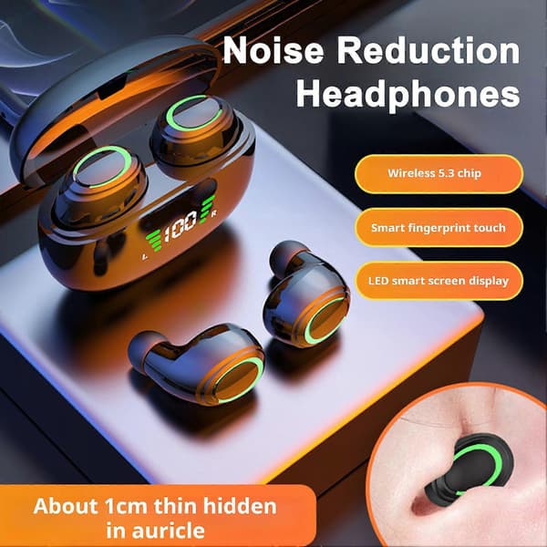 Bluetooth-kompatible høretelefoner Trådløse ørepropper High-fidelity stereolyd Vandtæt støjreduktion Touch Control Hovedtelefoner
