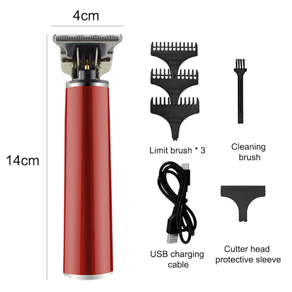Sladdlös Hårklippare Skäggtrimmer för män, T Liners Balding red
