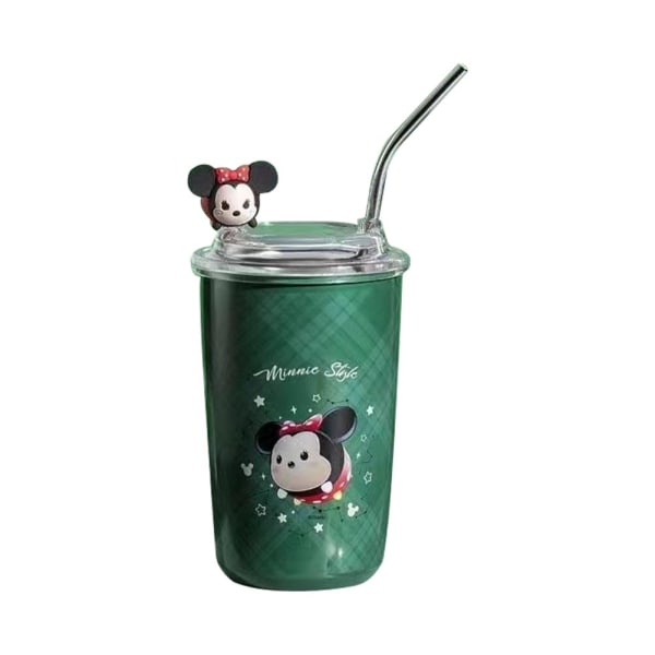Tegnet rustfritt stål Vakuumkopp Søt halmkopp Hold varm og red mickey one-size
