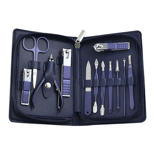 4/7/10/12/15/18st Rese Pedikyr Manikyr Set Nagelvård Clipper Sax Kit Tool Grooming Rostfritt Stål Set PU Väska 18 sets