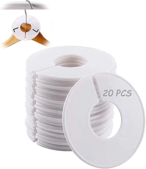 Klesstativdelere Runde 20 Stykker Stativdeler Kleshengere Separator, 11cm-God