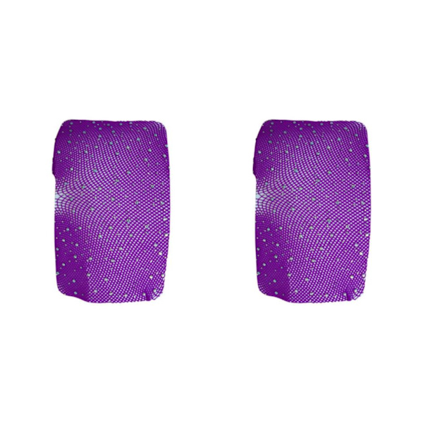 1/2/3 Kvinnor Crystal Rhinestone Fishnet Mesh Purple 2Set