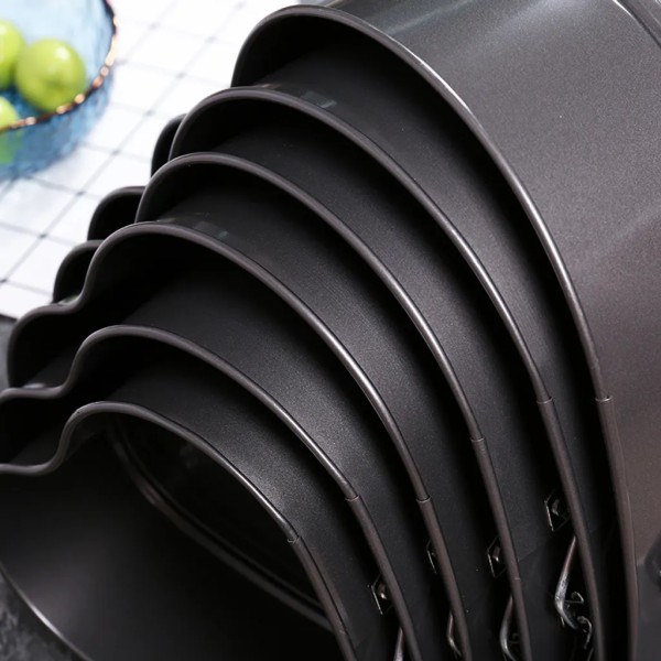 Non-stick kakform med hjärtformat lås, kolstålspänne trädgårdsform form Mousse form form