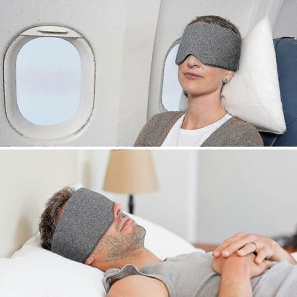 Håndlavet Bomulds Søvnmaske Blackout - Komfortabel Åndbar Øjenmaske Til Sovning Justerbar Blænder Blindfold