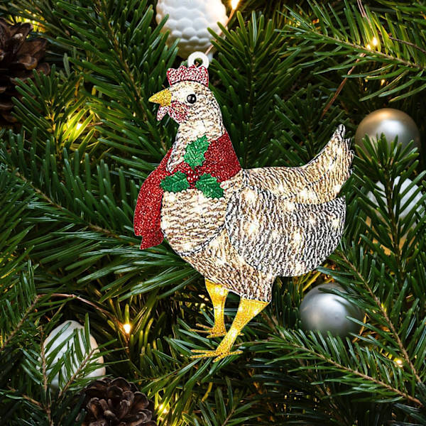 Julgran Hängande Light-Up Chicken D D